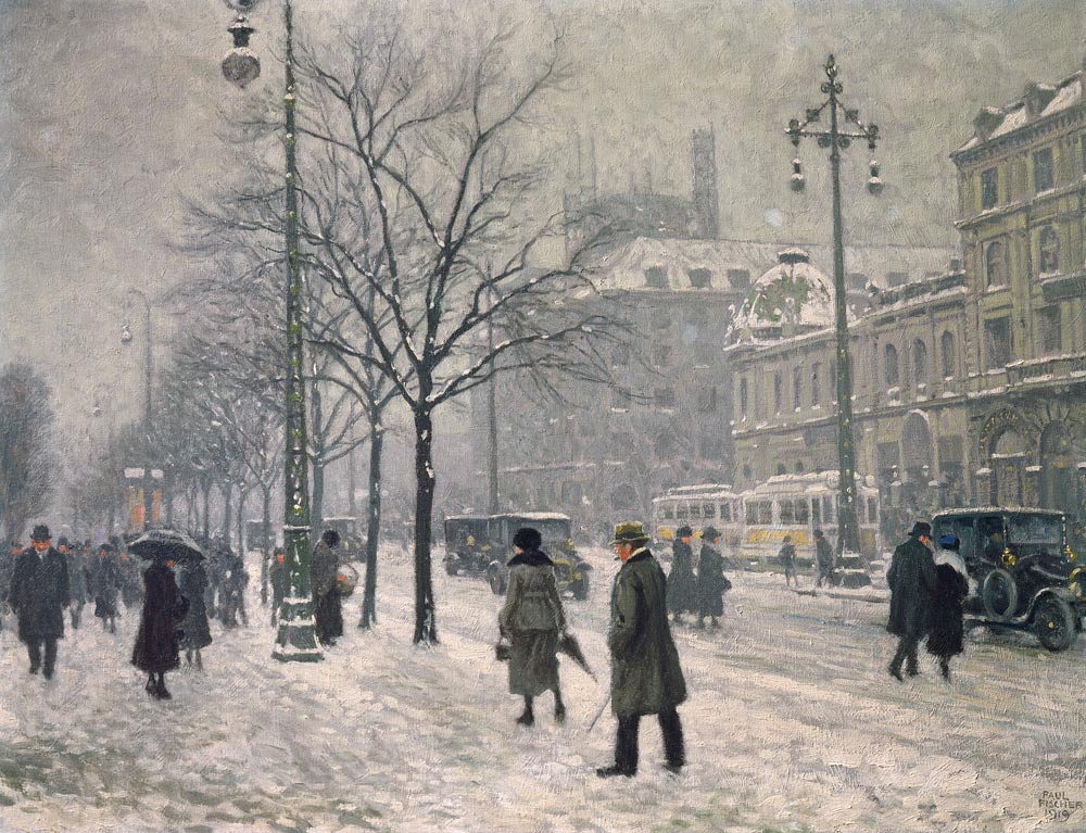 Vesterbro Passage in Kopenhagen im Winter von Paul Fischer