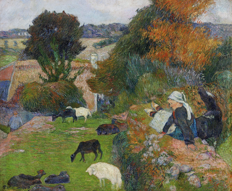 Bretonische Schäferin von Paul Gauguin