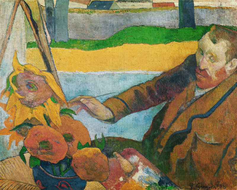 Van Gogh, Sonnenblumen malend von Paul Gauguin