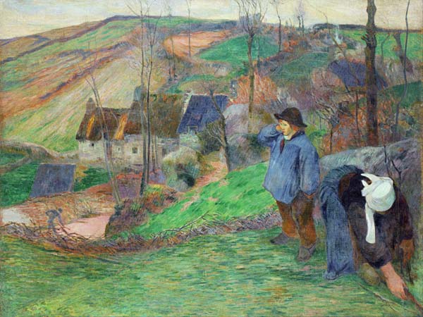 Landschaft der Bretagne von Paul Gauguin