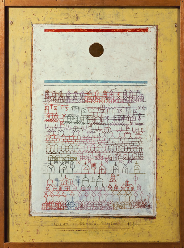 - Ein Blatt aus dem Staedtebuch. - von Paul Klee