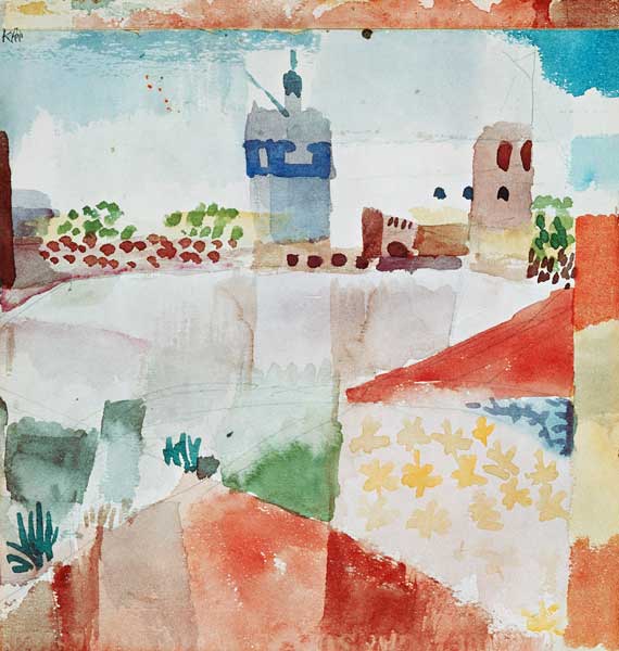 Hammamet mit der Moschee 1914 199 von Paul Klee