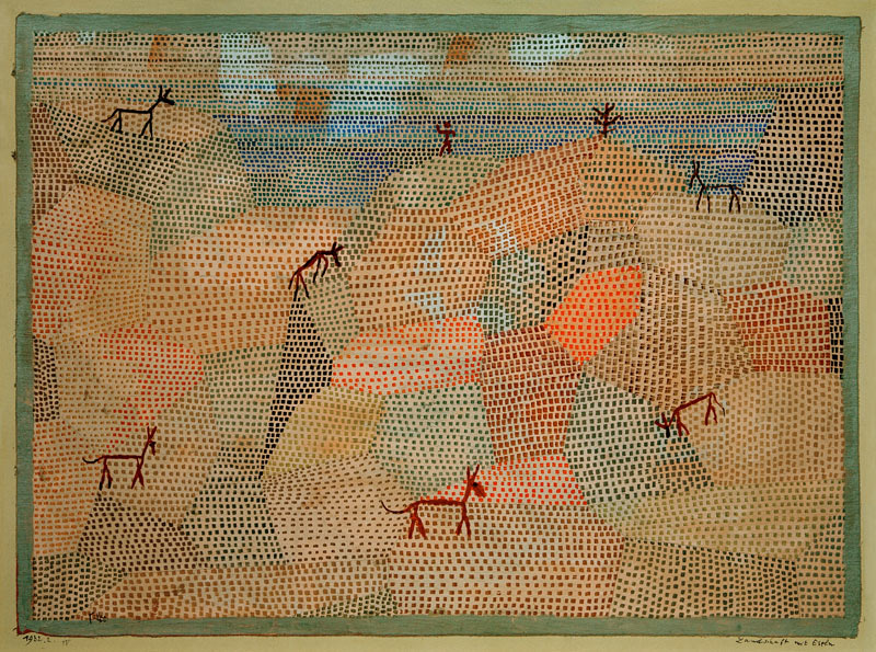 Landschaft mit Eseln von Paul Klee