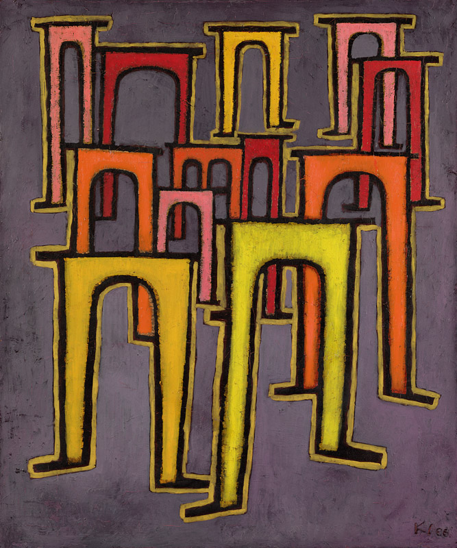 Revolution des Viadukts, 1937. von Paul Klee