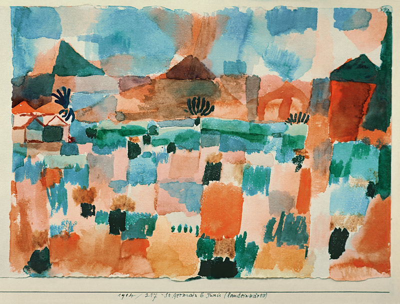 St. Germain b. Tunis (landeinwaerts) von Paul Klee