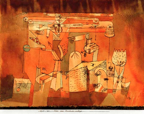 Plan einer Maschinenanlage, von Paul Klee