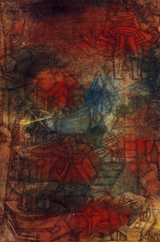 (Theater)Buehnenprobe, von Paul Klee