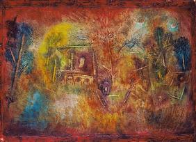 Wasserpark im Herbst.