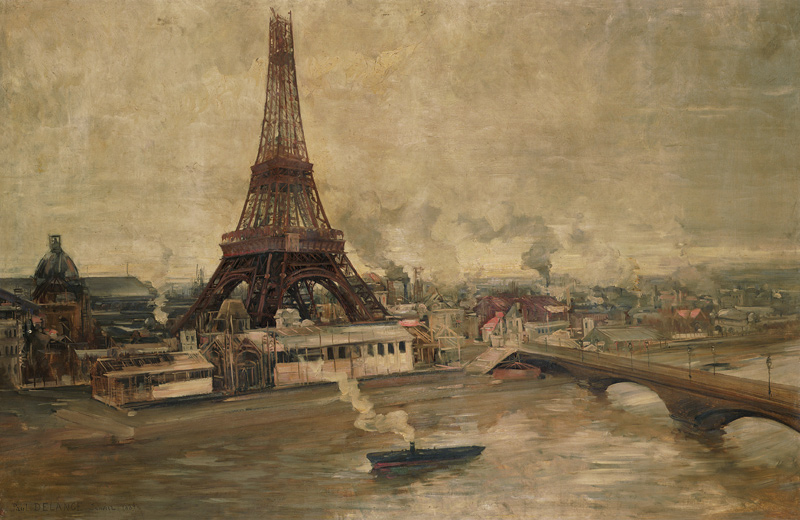 The Construction of the Eiffel Tower von Paul Louis Delance