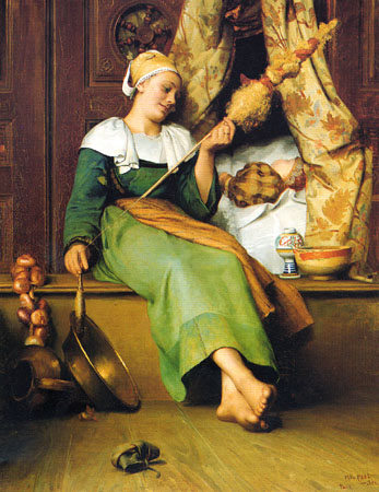 Die Spinnerin von Paul Peel