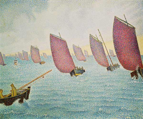 Regatta vor Concarneau. von Paul Signac