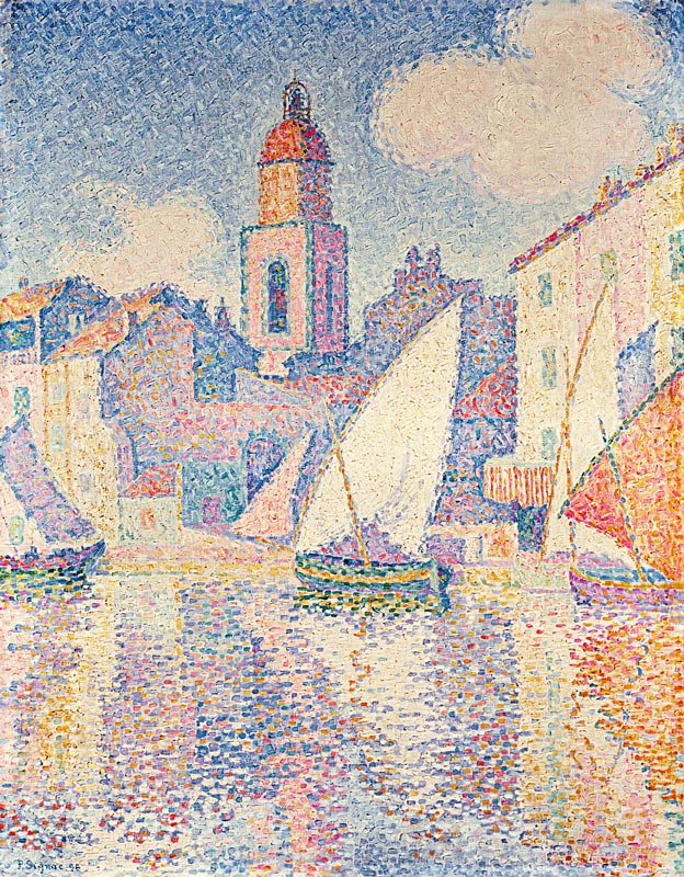 Glockenturm am Hafen von St. Tropez. von Paul Signac