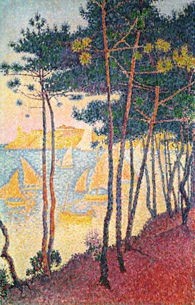 Pinien und Segelboote von Paul Signac
