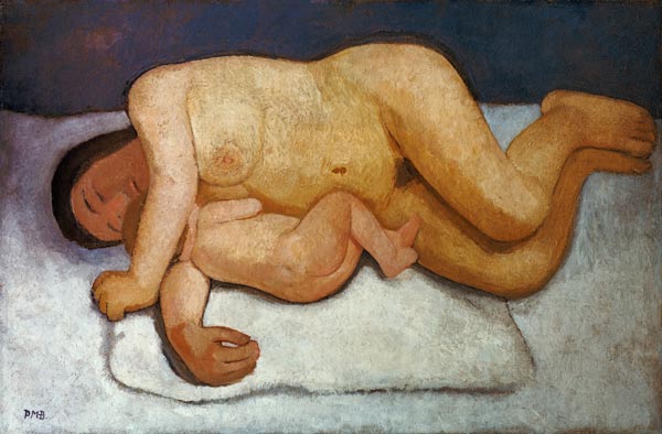 Ruhende Mutter mit Kind von Paula Modersohn-Becker