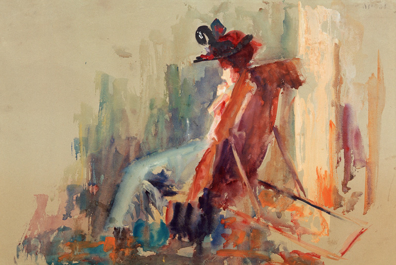 P.Modersohn-Becker,  Dame im Liegestuhl von Paula Modersohn-Becker