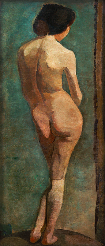 Stehender weiblicher Rückenakt von Paula Modersohn-Becker