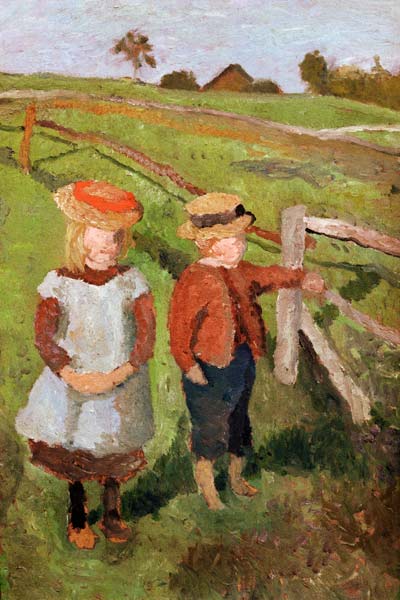 Zwei Kinder in Sonne von Paula Modersohn-Becker