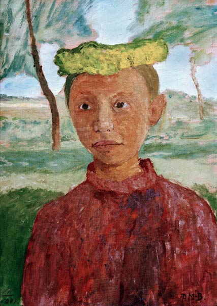 Mädchen mit gelbem von Paula Modersohn-Becker