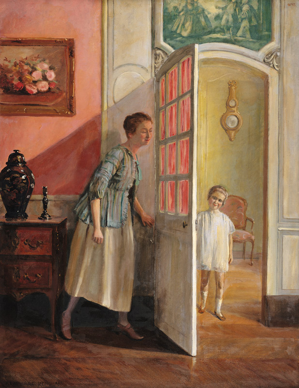 Peek-a-Boo (oil on canvas)  von Paul Marie Lapierre-Renouard