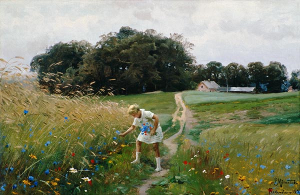 Der Wiesenstrauss. von Peder Mørk Mønsted