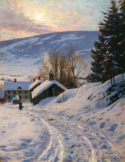 Wintersonne bei Lillehammer 1919