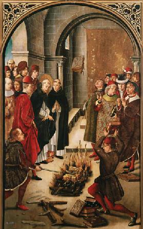Die Feuerprobe (Verbrennung der Bücher des Dominikus von Guzmán)