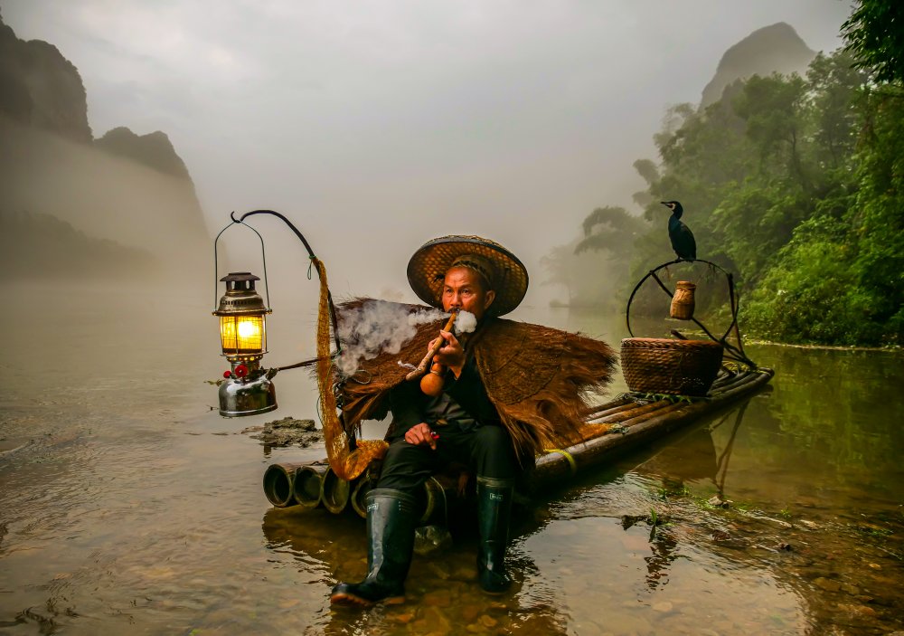 Cormorant Fisherman von Pedro Campos