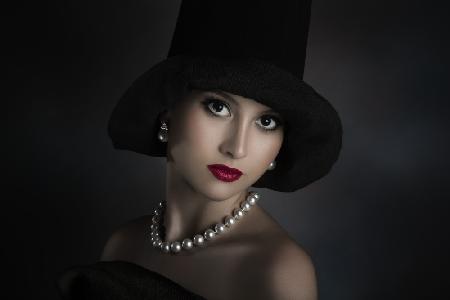 The girl with the hat