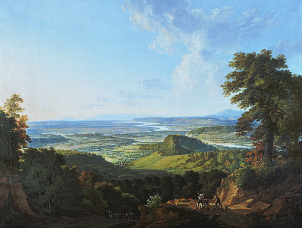 Blick vom Muttenzer Steinbruch auf Basel von Peter Birmann