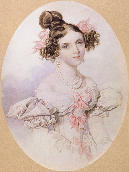 Bildnis des Fräulein Sollogub. von Peter Fedorowitsch Sokolov