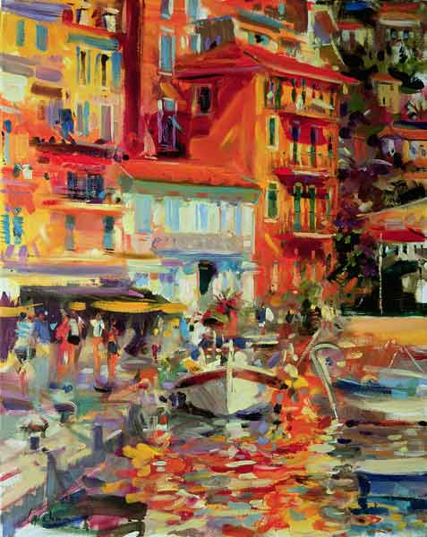 Reflections, Villefranche, 2002 (oil on canvas)  von Peter  Graham
