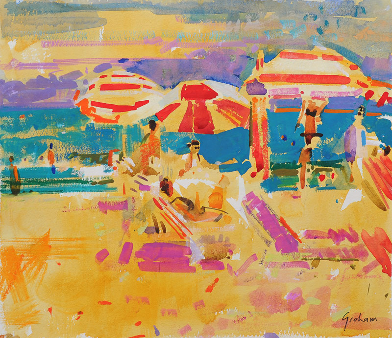 Red Parasols, Miami von Peter  Graham