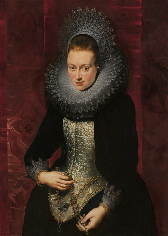 Bildnis einer jungen Frau mit Rosenkranz von Peter Paul Rubens