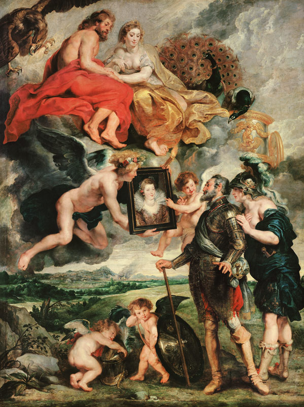 Heinrich IV. empfängt das Porträt Maria de' Medicis (Gemäldezyklus für Maria de' Medici) von Peter Paul Rubens