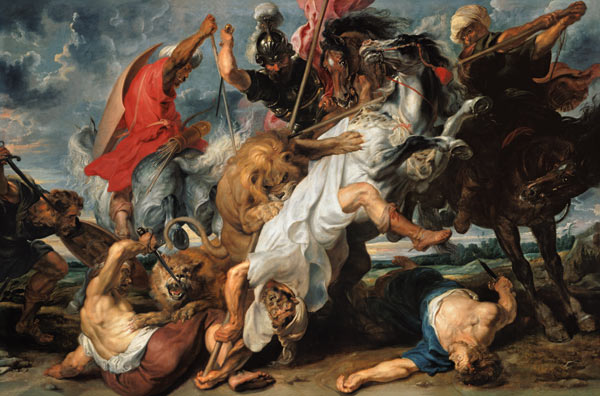 Die Löwenjagd von Peter Paul Rubens
