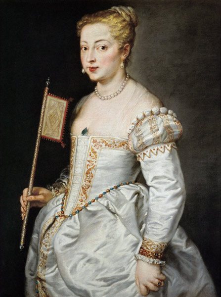 Mädchen mit Fächer von Peter Paul Rubens