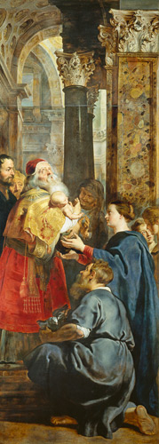 Presentation in the Temple, right panel from the Descent from the Cross triptych von Peter Paul Rubens