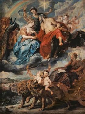 Erste Begegnung des Königs mit Maria de Medici in Lyon (Gemäldezyklus für Maria de' Medici)