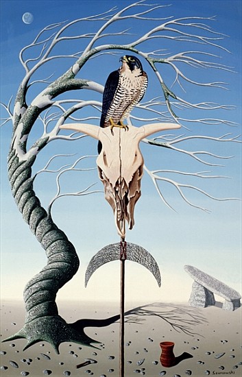 The Neolithic Totem (oil on canvas)  von Peter  Szumowski