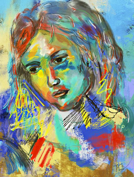 Bildnis eines Jungen (nach A. Dürer) von Peter Vogel