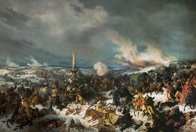 Die Schlacht an der Beresina im November 1812 von Peter von Hess