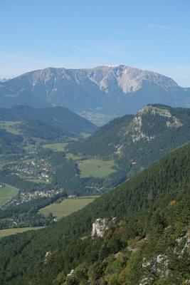 Blick von der Hohen Wand auf Schneeberg von Peter Wienerroither