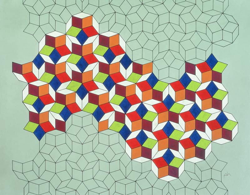 Penrose''s Conundrum, 1988 (tempera on paper)  von Peter Hugo  McClure