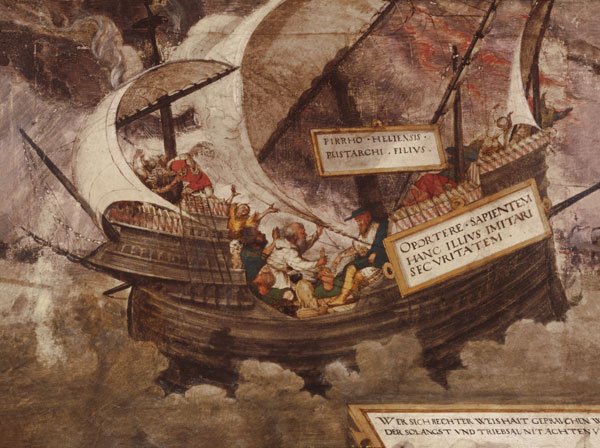 Der Gleichmut des Philosophen Pyrrhon im Sturm. von Petrarca-Meister