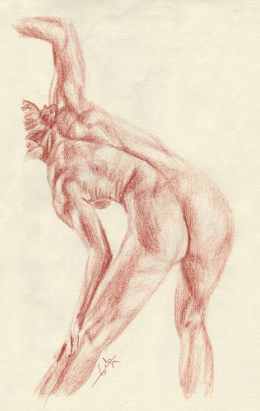 Femme nu de dos von Philippe Flohic