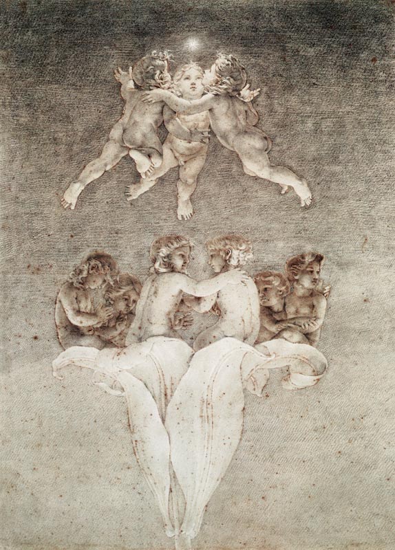 Die Genien auf der Lichtlilie von Phillip Otto Runge