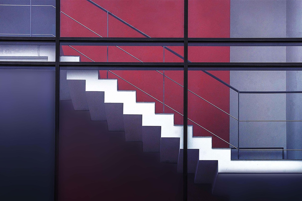 stairs a la mondrian von Pia Mihailowitsch