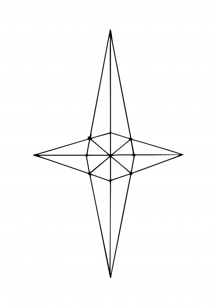 Grid Star White von Pictufy Studio II