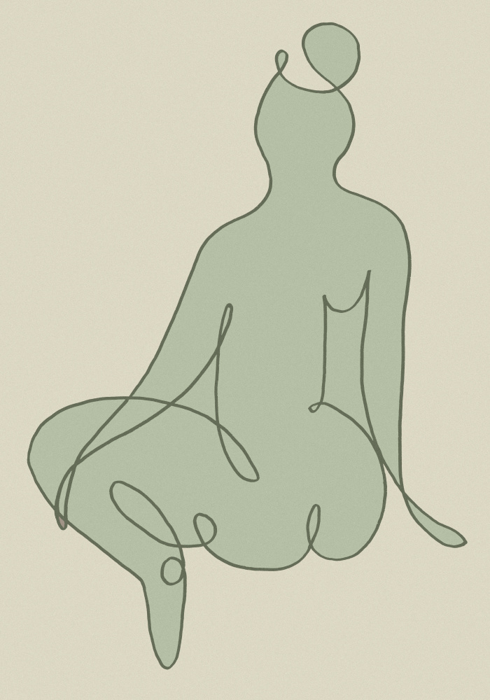 Sitting Down Green von Pictufy Studio II