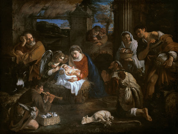 Die Anbetung der Hirten von Pier Francesco Mola